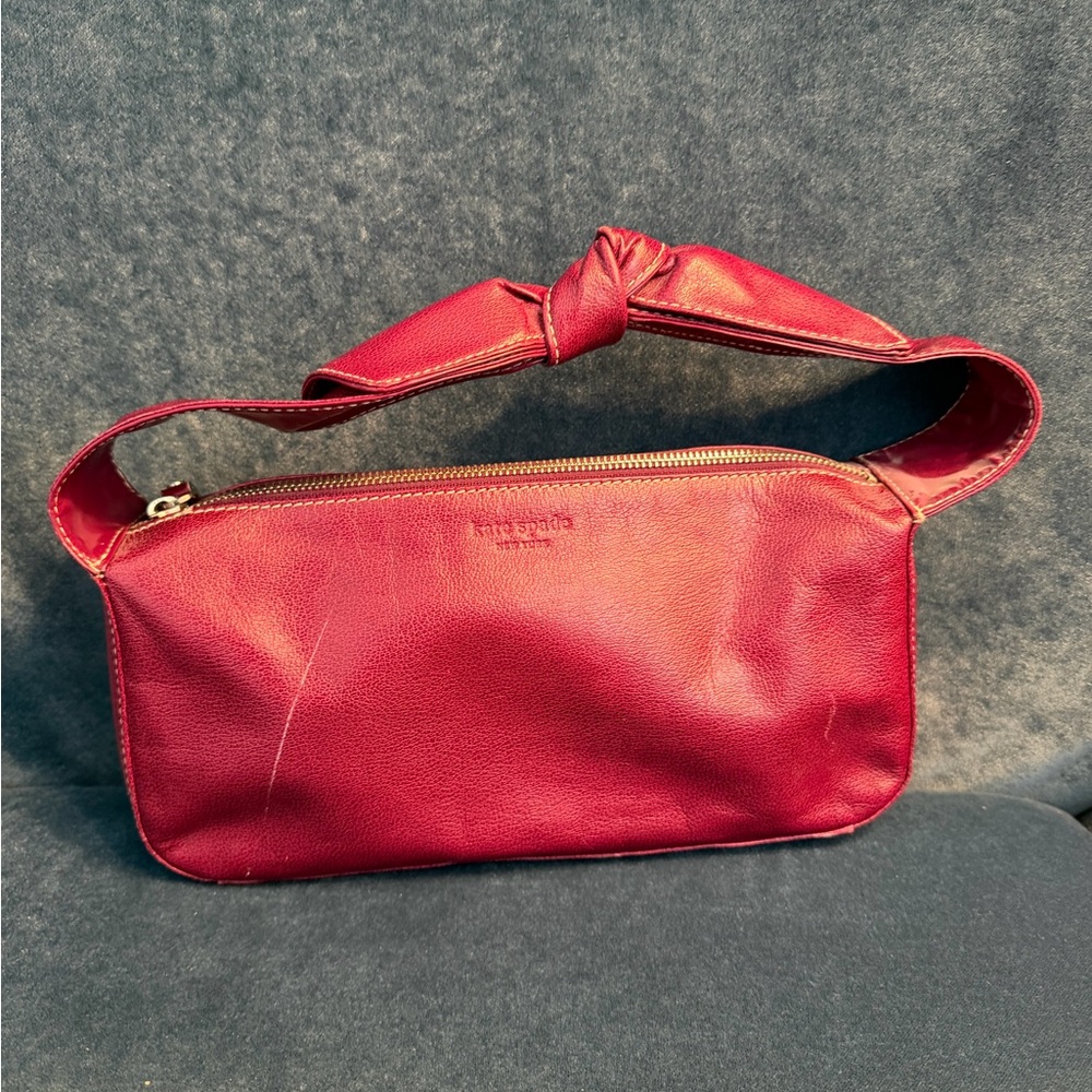 Kate Spade Burgundy Leather Clutch
